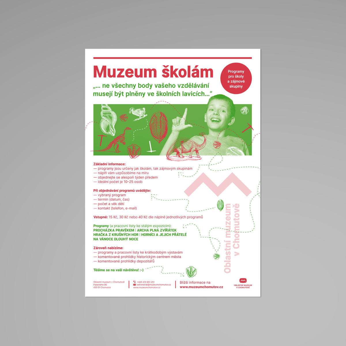 logotyp a jednotný vizuální styl pro Oblastní muzeum v Chomutově